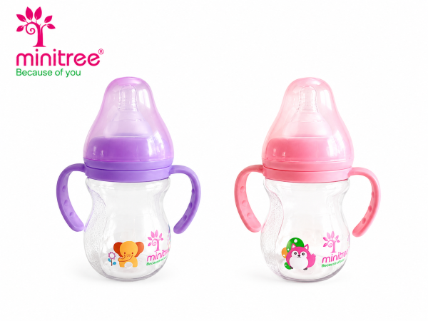 Minitree Tritan Baby Bottle with Handles - 7oz